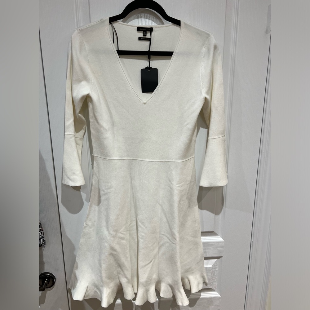 NWT Massimo Dutti Elegant White Dress Large
